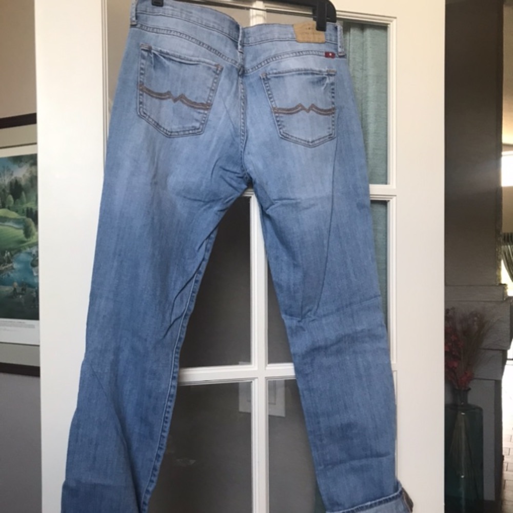 Lucky Brand Distressed Straight Denim - Picture 2 of 6